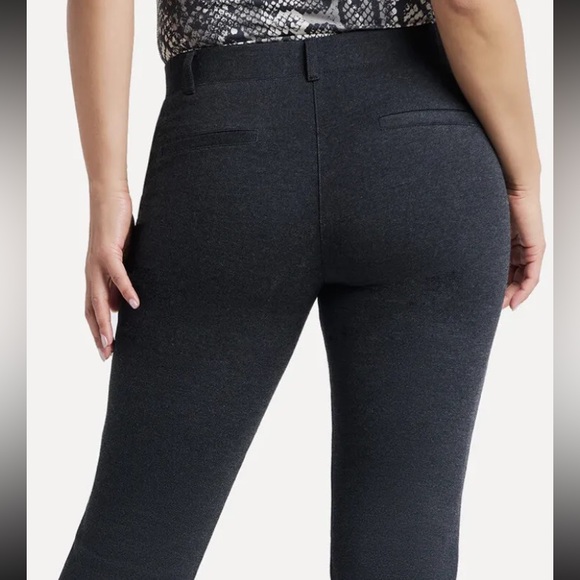 BETABRAND - Dress Pant Yoga Pants Classic Straight Leg Charcoal Gray Size Large - Picture 2 of 9